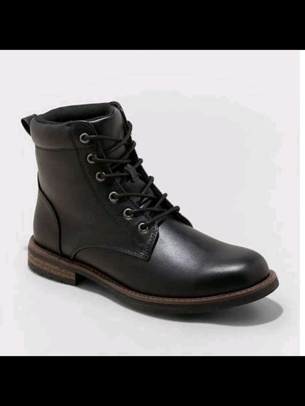 Classic Men's Faux Suede  Lace-Up Mild Calf Combat  Boots Goodfellow